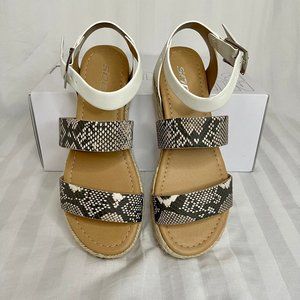 Soda Snakeskin Espidrille Platform Sandal